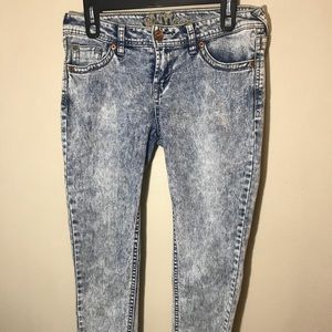 Wallflower Skinny Jeans Stretch Acid Wash Women’s